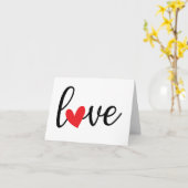 Liefde met Rode Hart,  + Eenvoudig GEPERSONALISEER Kaart (Gele Bloem)