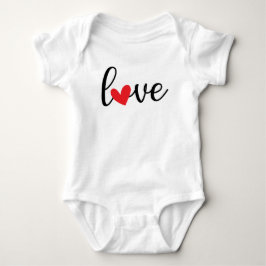 Liefde met Rode Hart, Eenvoudig Mooie Ontwerp  Romper