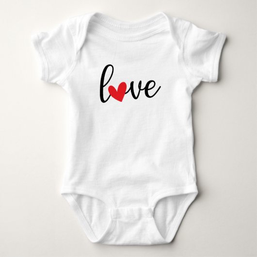 Liefde met Rode Hart, Eenvoudig Ontwerp  Romper (Voorkant)
