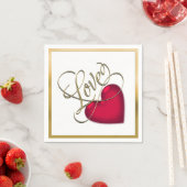 Liefde met Rode Hart Servetten (Insitu)