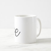 Liefde met rood hart,  eenvoudig ontwerp koffiemok (Voorkant rechts)