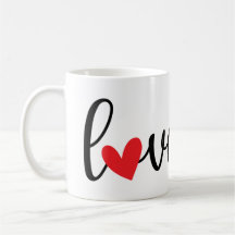 Liefde met rood hart,  eenvoudig ontwerp