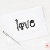 Liefde (met schedels) Stickers (Envelop)