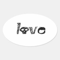 Liefde (met schedels) Stickers