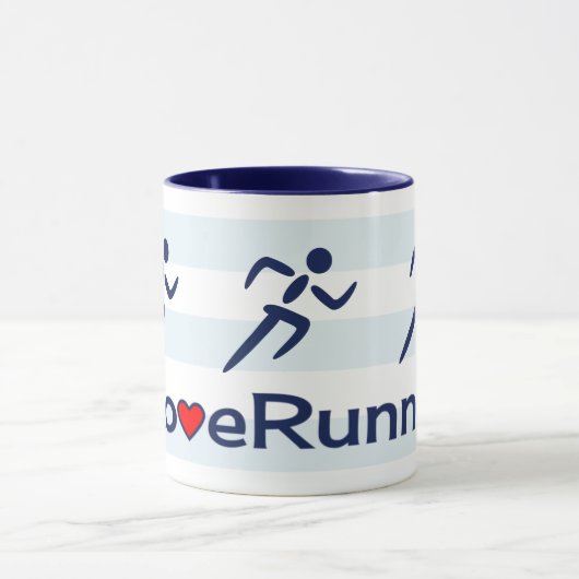 Liefde met slogan blauw mok (Midden)
