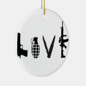 Liefde met wapens keramisch ornament (Rechts)