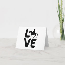Liefde met Western Paard als de O BLANK Kaart