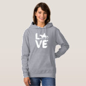 Liefde met Western Paard Hoodie (Voorkant volledig)