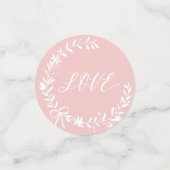Liefde met White Wreath Confetti (Kleine voorkant)