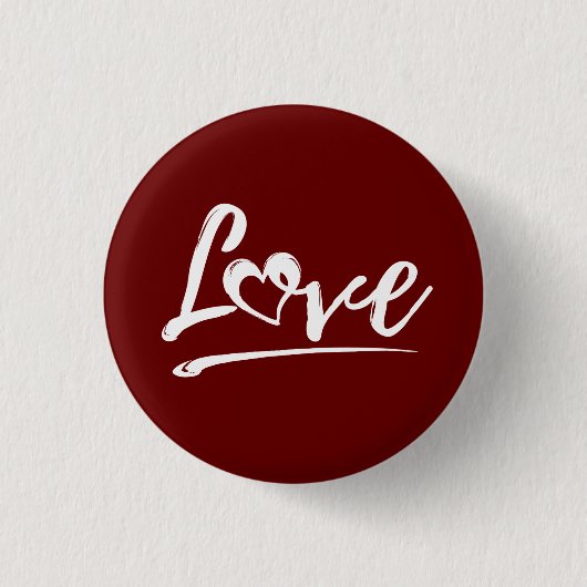 LIEFDE MET ZOETE HART VALENTIJN CADO RONDE BUTTON 3,2 CM (Voorkant)