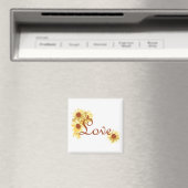 Liefde met zonnebloemen magneet (Insitu (Vaatwasser))