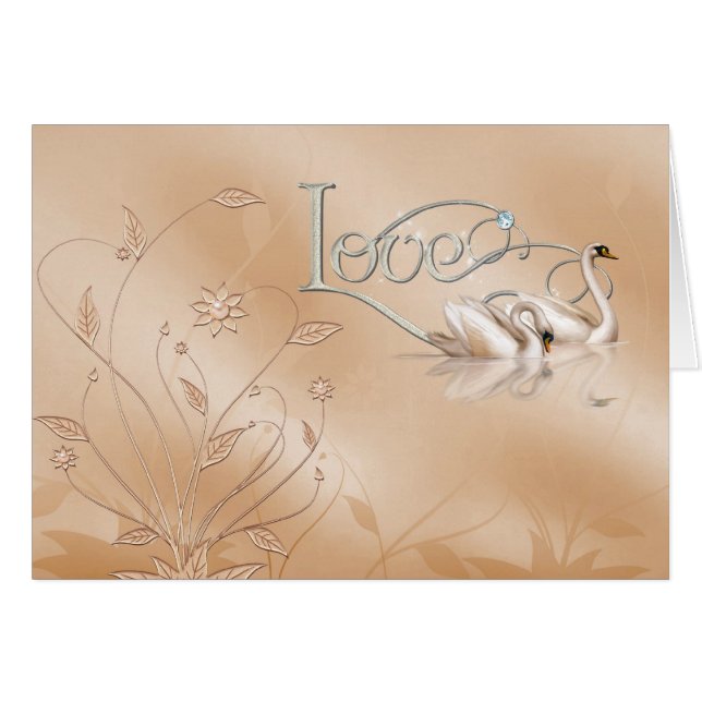 Liefde met zwanen en diamant (Voorkant Horizontaal)