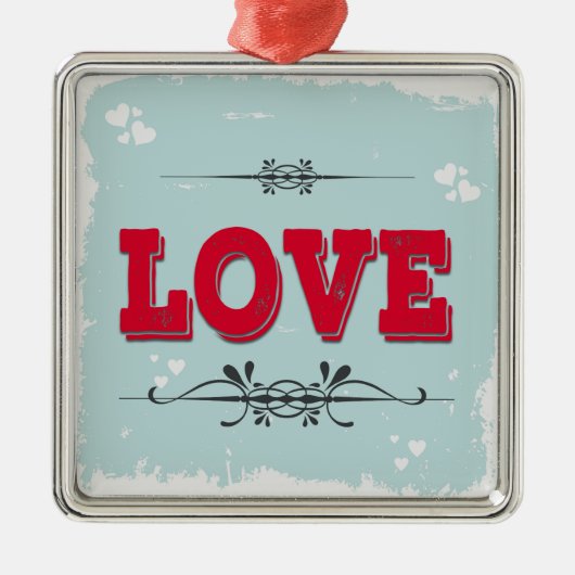 Liefde Metalen Ornament (Voorkant)