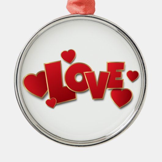 Liefde Metalen Ornament (Voorkant)