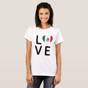 Liefde - Mexicaanse vlag T-shirt