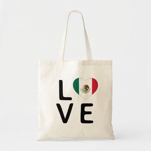 Liefde - Mexicaanse vlag Tote Bag (Voorkant)