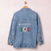 Liefde Mexico Stad Mexico Vakantie Mexico Vlag Denim Jacket (Hangar)