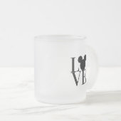 Liefde mickey, liefdesmuis, grappige mickey  matglas koffiemok (Voorkant rechts)