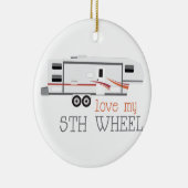 Liefde mijn 5de wiel keramisch ornament (Rechts)