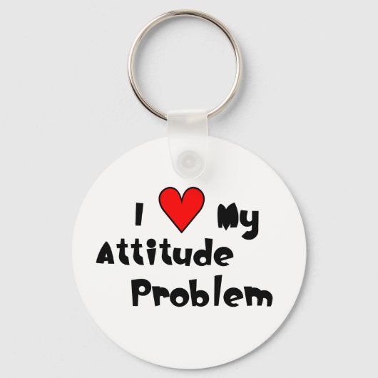 Liefde mijn Attitude Problem Sleutelhanger (Voorkant)