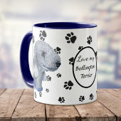 Liefde mijn Bedlington Terrier Dog Pawprint Mok