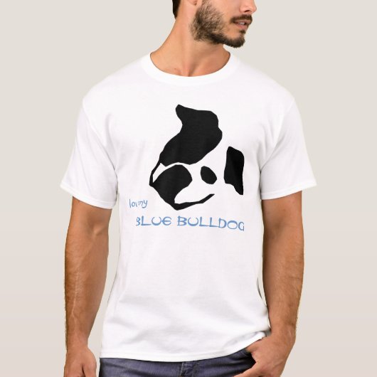 Liefde mijn Blue Bulldog shirt (Voorkant)