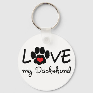 Liefde mijn Dachshund Sleutelhanger