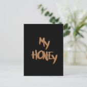 Liefde - Mijn honing in koekletters Briefkaart (Staand voorkant)