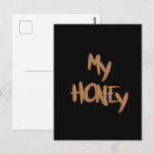 Liefde - Mijn honing in koekletters Briefkaart (Voorkant / Achterkant)