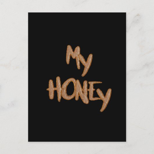 Liefde - Mijn honing in koekletters Briefkaart (Voorkant)