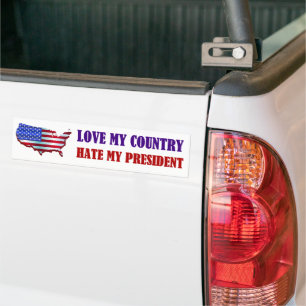 Liefde mijn land haat mijn President Bumpersticker