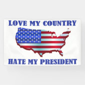 Liefde mijn land haat mijn President Spandoek (Horizontaal)