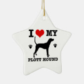 Liefde mijn plotthond keramisch ornament (Rechts)