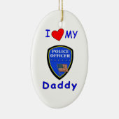 Liefde mijn politie papa keramisch ornament (Rechts)