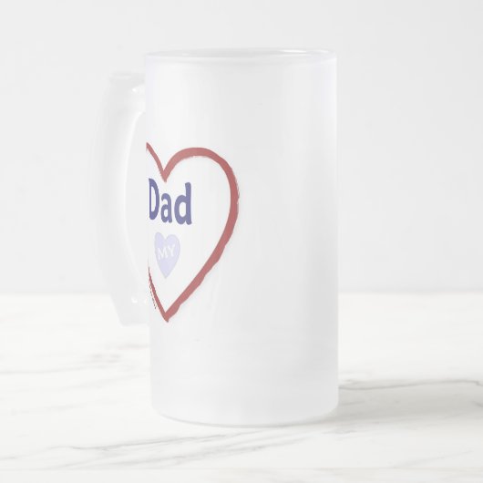 Liefde mijn vader matglas bierpul (Voorkant links)