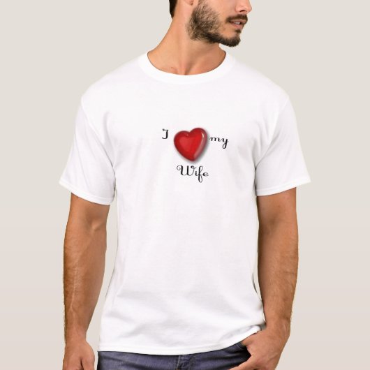 Liefde mijn vrouw t-shirt (Voorkant)
