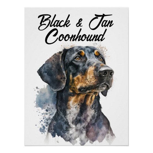 Liefde mijn zwarte Poster & Tan Coonhound (Voorkant)