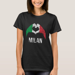 Liefde Milaan Italië Vlag Trots Italiaans Vakanti T-shirt