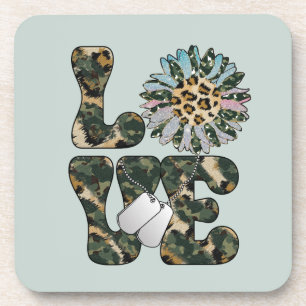 Liefde Militaire Zonnebloem Bier Onderzetter