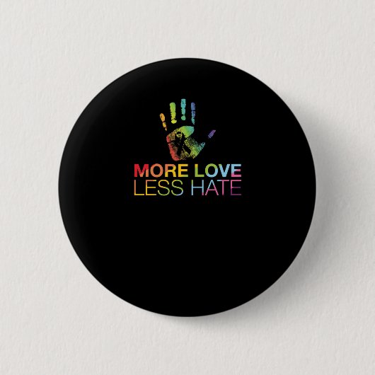 Liefde Minder haat Ronde Button 5,7 Cm (Voorkant)