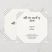 Liefde Minimale zwart-wit Kaart (Voorkant / Achterkant)