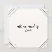 Liefde Minimale zwart-wit Kaart (Achterkant)