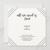 Liefde Minimale zwart-wit Kaart (Voorkant)