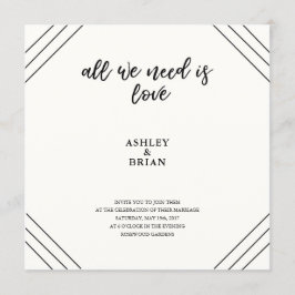 Liefde Minimale zwart-wit Kaart