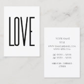 Liefde - Minimalistisch Ontwerp Visitekaartje (Voorkant / Achterkant)
