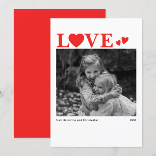 Liefde minimalistische conservatieve rode Valentij Feestdagenkaart