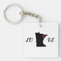 Liefde Minnesota Acryl Sleutelhanger
