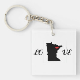 Liefde Minnesota Acryl Sleutelhanger