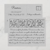 Liefde mislukt nog nooit~Spaans~Vervaldatum~Script Aankondigingskaart (Voorkant / Achterkant)