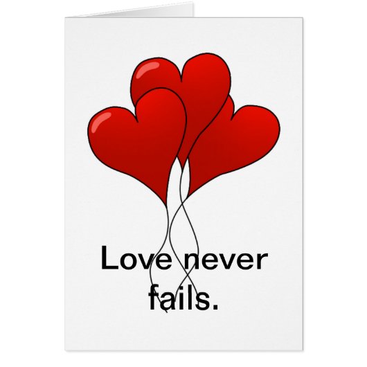 Liefde mislukt nooit alle Occasion Wenskaart (Voorkant)
